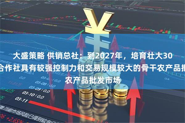 大盛策略 供销总社:到2027年,培育壮大30家供销合作社具有较强控制力和交易规模较大的骨干农产品批发市场